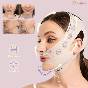V-Revitalize™ - Máscara de Contorno Facial - Suaviza Rugas, Papada e Modela o Rosto