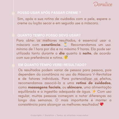 V-Revitalize™ - Máscara de Contorno Facial - Suaviza Rugas, Papada e Modela o Rosto