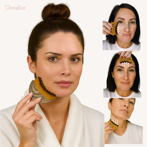 FaceLiss™ – Escova de Massagem Facial –  Ativa a Circulação Suaviza Linhas e Modela