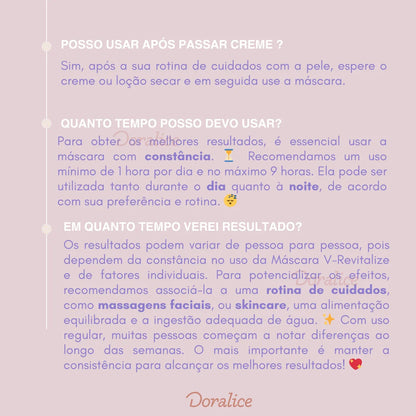 V-Revitalize™ - Máscara de Contorno Facial - Suaviza Rugas, Papada e Modela o Rosto