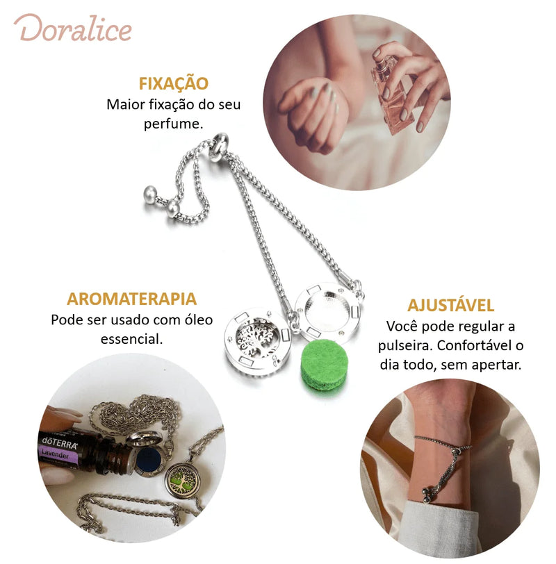 AromaAegis™ - Pulseira difusora de Perfume e Óleos Essenciais