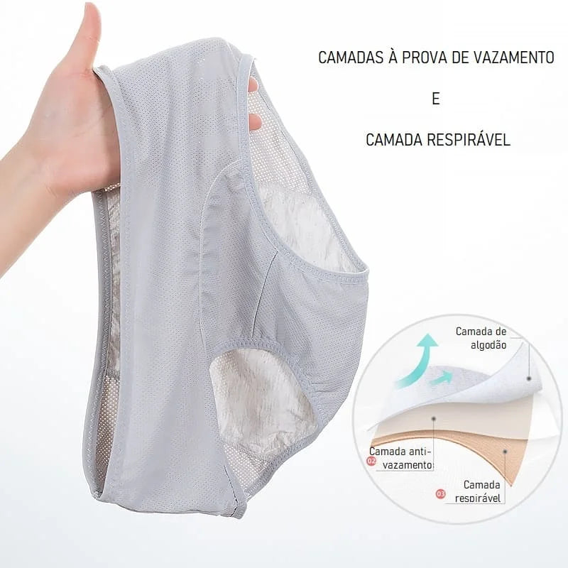 Calcinha Confort Absorvente - Kit 3 calcinhas