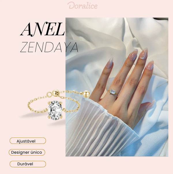 Anel Zendaya Ajustável -  Banhado a Ouro 18K - COMPRE 1 E LEVE 2