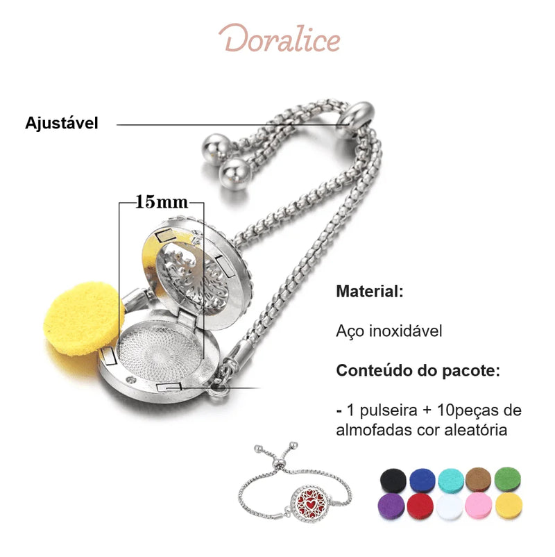 AromaAegis™ - Pulseira difusora de Perfume e Óleos Essenciais