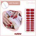 KIT LED Portátil + Unhas Adesivas em gel